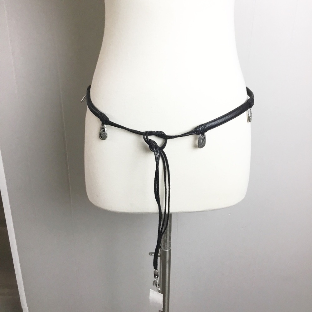 Vintage Brighton Leather & Black Silver Belt New Size S